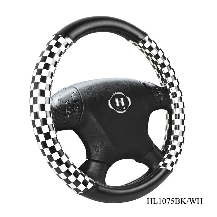 Black And White Steering Wheel Cover